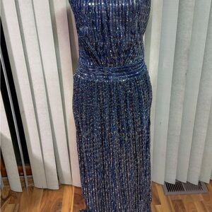 INC International Concepts Sparkling Blue Maxi Dress